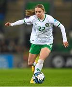 5 December 2023; Izzy Atkinson of Republic of Ireland during the UEFA Women's Nations League B match between Northern Ireland and Republic of Ireland at the National Football Stadium at Windsor Park in Belfast. Photo by Ramsey Cardy/Sportsfile