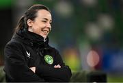 5 December 2023; Republic of Ireland physiotherapist Angela Kenneally before the UEFA Women's Nations League B match between Northern Ireland and Republic of Ireland at the National Football Stadium at Windsor Park in Belfast. Photo by Stephen McCarthy/Sportsfile