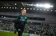 5 December 2023; Republic of Ireland goalkeeper Sophie Whitehouse before the UEFA Women's Nations League B match between Northern Ireland and Republic of Ireland at the National Football Stadium at Windsor Park in Belfast. Photo by Stephen McCarthy/Sportsfile