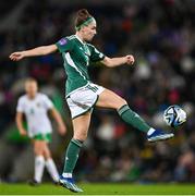 5 December 2023; Chloe McCarron of Northern Ireland during the UEFA Women's Nations League B match between Northern Ireland and Republic of Ireland at the National Football Stadium at Windsor Park in Belfast. Photo by Stephen McCarthy/Sportsfile