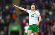 5 December 2023; Lucy Quinn of Republic of Ireland during the UEFA Women's Nations League B match between Northern Ireland and Republic of Ireland at the National Football Stadium at Windsor Park in Belfast. Photo by Stephen McCarthy/Sportsfile