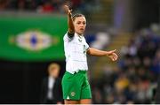 5 December 2023; Katie McCabe of Republic of Ireland during the UEFA Women's Nations League B match between Northern Ireland and Republic of Ireland at the National Football Stadium at Windsor Park in Belfast. Photo by Stephen McCarthy/Sportsfile