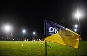 7 December 2023; A sideline flag is seen before the 3rd Level Ladies Football League Division 2 final match between UCD and Ulster University at Dundalk Institute of Technology in Dundalk, Louth. Photo by Ben McShane/Sportsfile