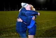 7 December 2023; Jodi Egan of UCD celebrates with her mother Aishling after the 3rd Level Ladies Football League Division 2 final match between UCD and Ulster University at Dundalk Institute of Technology in Dundalk, Louth. Photo by Ben McShane/Sportsfile