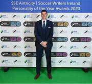 8 December 2023; Drogheda United manager Kevin Doherty during the SSE Airtricity / Soccer Writers Ireland Awards 2023 at the Dublin Royal Convention Centre in Dublin. Photo by Stephen McCarthy/Sportsfile