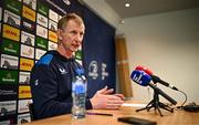 8 December 2023; Head coach Leo Cullen during a Leinster Rugby media conference at UCD in Dublin. Photo by Harry Murphy/Sportsfile