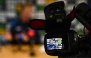 8 December 2023; Head coach Leo Cullen during a Leinster Rugby media conference at UCD in Dublin. Photo by Harry Murphy/Sportsfile