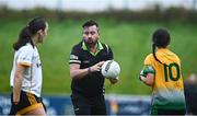 3 December 2023; Referee Seamus Mulvihill during the Currentaccount.ie LGFA All-Ireland Intermediate Club Championship semi-final match between Glanmire, Cork, and Na Fianna, Meath, at Mallow GAA Grounds in Mallow, Cork. Photo by Eóin Noonan/Sportsfile