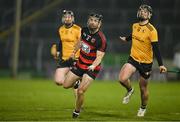 3 December 2023; Ian Kenny of Ballygunner in action against Bryan McLeish of Clonlara during the AIB Munster GAA Hurling Senior Club Championship final match between Ballygunner, Waterford, and Clonlara, Clare, at FBD Semple Stadium in Thurles, Tipperrary. Photo by Brendan Moran/Sportsfile