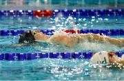 8 December 2023; Danielle Hill of Ireland competing in the Women's 50m Backstroke Final during day four of the European Short Course Swimming Championships 2023 at the Aquatics Complex in Otopeni, Romania. Photo by Nikola Krstic/Sportsfile