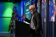 8 December 2023; Soccer Writers Ireland president Dave Kelly during the SSE Airtricity / Soccer Writers Ireland Awards 2023 at the Dublin Royal Convention Centre in Dublin. Photo by Stephen McCarthy/Sportsfile
