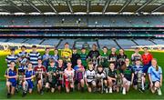 9 December 2023; Pictured is Winning captains and award winners from the Allianz- Cumann na mBunscol football final 2023: Liam Collis, Scoil Áine Naofa, Matt Broderick, St.Pius , Ciara Goldman and Hazel Murphy Scoil Mhuire, Sandymount, Greg Macken and Gavin Lee, Gaelscoil Eiscir Riada, Caoimhe Cullen Murphy, St Laurence’s, Baldoyle, Tara Cowan and Lillie Hempton, Rolestown NS, Leo Byrne, St.Helen’s, Harry Fogarty, St.Joseph’s, Clondalkin, Jane Butler, Castleknock Educate Together NS, Alex Cannon and Keela Shortt, Gaelscoil Cholmcille, Summer Keating, St. Canice’s, Finglas, Aoibhe Fallon and Abbey Donohue, Scoil Naomh Pádraig, Alex McLoughlin and Sam Van der Lee, Belgrove NS, Eoin O’Boyle, St. Attracta’s, Trinity Lee, Gaelscoil, Lucan, Doireann Macken, Gaelscoil Esker Riada, and Sorcha Joyce,St.Brigid’s, Castleknock, Matthew Bridgeman, Malachy Treacy and Hugo Ryan. Willow Park NS, Harry Dunne, St.Brigid’s, Castleknock at the 2023 Allianz Cumann Na mBunscol Annual Football Awards at Croke Park in Dublin. Photo by Eóin Noonan/Sportsfile