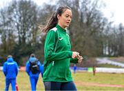 9 December 2023; Roisin Flanagan of Ireland during a course inspection and training session ahead of the SPAR European Cross Country Championships at Laeken Park in Brussels, Belgium. Photo by Sam Barnes/Sportsfile