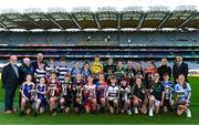 9 December 2023; Pictured is Allianz sponsorship executive Katie Bradley, James Hayden of Cumann na mBunscol, Religious and Education CRE Sean Doolin Winning captains and award winners from the Allianz- Cumann na mBunscol football final 2023: Liam Collis, Scoil Áine Naofa, Matt Broderick, St.Pius, Ciara Goldman and Hazel Murphy Scoil Mhuire, Sandymount, Greg Macken and Gavin Lee, Gaelscoil Eiscir Riada, Caoimhe Cullen Murphy, St Laurence’s, Baldoyle, Tara Cowan and Lillie Hempton, Rolestown NS, Leo Byrne, St.Helen’s, Harry Fogarty, St.Joseph’s, Clondalkin, Jane Butler, Castleknock Educate Together NS, Alex Cannon and Keela Shortt, Gaelscoil Cholmcille, Summer Keating, St. Canice’s, Finglas, Aoibhe Fallon and Abbey Donohue, Scoil Naomh Pádraig, Alex McLoughlin and Sam Van der Lee, Belgrove NS, Eoin O’Boyle, St. Attracta’s, Trinity Lee, Gaelscoil, Lucan, Doireann Macken, Gaelscoil Esker Riada, and Sorcha Joyce,St.Brigid’s, Castleknock, Matthew Bridgeman, Malachy Treacy and Hugo Ryan. Willow Park NS, Harry Dunne, St.Brigid’s, Castleknockat the 2023 Allianz Cumann Na mBunscol Annual Football Awards at Croke Park in Dublin. Photo by Eóin Noonan/Sportsfile