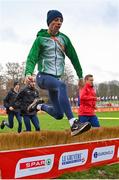 9 December 2023; Callum Morgan of Ireland during a course inspection and training session ahead of the SPAR European Cross Country Championships at Laeken Park in Brussels, Belgium. Photo by Sam Barnes/Sportsfile