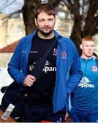 9 December 2023; Iain Henderson of Ulster arrives at the ground before the Investec Champions Cup Pool 2 Round 1 match between Bath and Ulster at The Recreational Ground in Bath, England. Photo by Matt Impey/Sportsfile