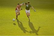 9 December 2023; Jack O'Connor of Meath in action against Maurice Shanley of Cork during the Teddy McCarthy Football Tribute Game between Cork and Meath at Páirc Uí Chaoimh in Cork. Photo by Eóin Noonan/Sportsfile
