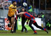 9 December 2023; Rob Baloucoune of Ulster in action against Cameron Redpath of Bath during the Investec Champions Cup Pool 2 Round 1 match between Bath and Ulster at The Recreational Ground in Bath, England. Photo by Matt Impey/Sportsfile