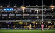 9 December 2023; A general view of the scoreboard, top left, after the Investec Champions Cup Pool 2 Round 1 match between Bath and Ulster at The Recreational Ground in Bath, England. Photo by Matt Impey/Sportsfile