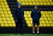9 December 2023; Leinster head coach Leo Cullen and senior coach Jacques Nienaber during a Leinster Rugby captain's run at Stade Marcel Deflandre in La Rochelle, France.  Photo by Harry Murphy/Sportsfile