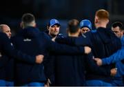 9 December 2023; Senior coach Jacques Nienaber speaks to his players during a Leinster Rugby captain's run at Stade Marcel Deflandre in La Rochelle, France.  Photo by Harry Murphy/Sportsfile