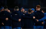 9 December 2023; Senior coach Jacques Nienaber speaks to his players during a Leinster Rugby captain's run at Stade Marcel Deflandre in La Rochelle, France.  Photo by Harry Murphy/Sportsfile