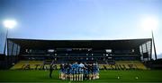 9 December 2023; Leinster players huddle during a Leinster Rugby captain's run at Stade Marcel Deflandre in La Rochelle, France.  Photo by Harry Murphy/Sportsfile