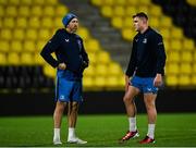9 December 2023; Backs coach Andrew Goodman and Garry Ringrose during a Leinster Rugby captain's run at Stade Marcel Deflandre in La Rochelle, France.  Photo by Harry Murphy/Sportsfile
