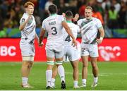 9 December 2023; Ireland celebrate beating South Africa in the Men's Pool A match between South Africa and Ireland during the HSBC SVNS Rugby Tournament at DHL Stadium in Cape Town, South Africa. Photo by Shaun Roy/Sportsfile