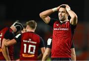 9 December 2023; Conor Murray of Munster reacts during the Investec Champions Cup Pool 3 Round 1 match between Munster and Aviron Bayonnais at Thomond Park in Limerick. Photo by Brendan Moran/Sportsfile