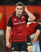 9 December 2023; Alex Kendellen of Munster reacts after the Investec Champions Cup Pool 3 Round 1 match between Munster and Aviron Bayonnais at Thomond Park in Limerick. Photo by Brendan Moran/Sportsfile