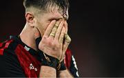 9 December 2023; Tom Ahern of Munster reacts after the Investec Champions Cup Pool 3 Round 1 match between Munster and Aviron Bayonnais at Thomond Park in Limerick. Photo by Brendan Moran/Sportsfile