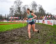 10 December 2023; Fiona Everard of Ireland competes in the senior women's 9000m during the SPAR European Cross Country Championships at Laeken Park in Brussels, Belgium. Photo by Sam Barnes/Sportsfile
