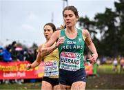 10 December 2023; Fiona Everard of Ireland competes in the senior women's 9000m during the SPAR European Cross Country Championships at Laeken Park in Brussels, Belgium. Photo by Sam Barnes/Sportsfile