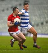 10 December 2023; Tom O'Sullivan of Dingle in action against Ciaran O'Sullivan of Castlehaven during the AIB Munster GAA Football Senior Club Championship Final match between Dingle, Kerry, and Castlehaven, Cork, at TUS Gaelic Grounds in Limerick. Photo by Brendan Moran/Sportsfile