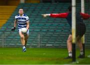 10 December 2023; Cathal Maguire of Castlehaven scores a point during the AIB Munster GAA Football Senior Club Championship Final match between Dingle, Kerry, and Castlehaven, Cork, at TUS Gaelic Grounds in Limerick. Photo by Tom Beary/Sportsfile