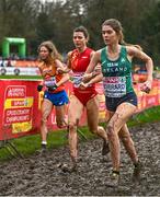 10 December 2023; Fiona Everard of Ireland competes in the senior women's 9000m during the SPAR European Cross Country Championships at Laeken Park in Brussels, Belgium. Photo by Sam Barnes/Sportsfile