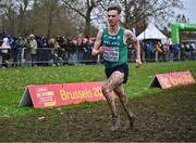 10 December 2023; Cormac Dalton of Ireland on his way to finishing 8th in the senior men's 9000m during the SPAR European Cross Country Championships at Laeken Park in Brussels, Belgium. Photo by Sam Barnes/Sportsfile