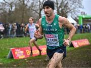10 December 2023; Kevin Mulcaire of Ireland competes in the senior men's 9000m during the SPAR European Cross Country Championships at Laeken Park in Brussels, Belgium. Photo by Sam Barnes/Sportsfile
