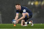10 December 2023; Ciarán Frawley of Leinster lines up a kick for a penalty during the Investec Champions Cup match between La Rochelle and Leinster at Stade Marcel Deflandre in La Rochelle, France. Photo by Harry Murphy/Sportsfile