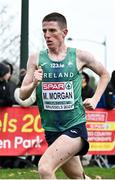 10 December 2023; Michael Morgan of Ireland competes in the U23 men's 7000m during the SPAR European Cross Country Championships at Laeken Park in Brussels, Belgium. Photo by Sam Barnes/Sportsfile