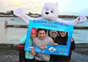 10 December 2023; Pictured at the Dungarvan Polar Plunge is from left, Louise Cooney, Ella Gaffney, Janey Cooney and Annie Regan which saw participants get “Freezin’ for a Reason” to raise funds for Special Olympics Ireland athletes in an event sponsored by Gala Retail at Dungarvan Beach in Waterford. Photo by Eóin Noonan/Sportsfile