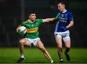 10 December 2023; Ciaran McFaul of Glen in action against Jason Carey of Scotstown during the AIB Ulster GAA Football Senior Club Championship Final match between Glen of Derry, and Scotstown of Monaghan, at BOX-IT Athletic Grounds in Armagh. Photo by Ramsey Cardy/Sportsfile