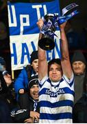 10 December 2023; Castlehaven captain Mark Collins lifts the cup after the AIB Munster GAA Football Senior Club Championship Final match between Dingle, Kerry, and Castlehaven, Cork, at TUS Gaelic Grounds in Limerick. Photo by Brendan Moran/Sportsfile