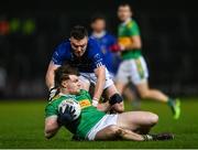 10 December 2023; Ethan Doherty of Glen in action against Conor McCarthy of Scotstown during the AIB Ulster GAA Football Senior Club Championship Final match between Glen of Derry, and Scotstown of Monaghan, at BOX-IT Athletic Grounds in Armagh. Photo by Ramsey Cardy/Sportsfile