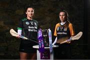 12 December 2023; AIB ambassadors and camogie players, Niamh Leen of Clanmaurice, Kerry, left, and Niamh Kirby of Na Fianna, Meath, pictured ahead of this weekend’s AIB Camogie All-Ireland Intermediate Club Championship final and for the release of the second episode of ‘Meet #TheToughest’, a new content series from AIB that will showcase some of the final stages of this year’s AIB Camogie All-Ireland Senior Club Championships, through footage captured by cameras worn by players for the first time in Gaelic Games. You can view the second episode of ‘Meet #TheToughest’ here: https://youtu.be/-VO2GONeRdk. Photo by Ramsey Cardy/Sportsfile