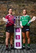 12 December 2023; AIB ambassadors and camogie players, Caoimhe Dowling of Dicksboro, Kilkenny, left, and Laura Ward of Sarsfields, Galway, pictured ahead of this weekend’s AIB Camogie All-Ireland Senior Club Championship final and for the release of the second episode of ‘Meet #TheToughest’, a new content series from AIB that will showcase some of the final stages of this year’s AIB Camogie All-Ireland Club Championships, through footage captured by cameras worn by players for the first time in Gaelic Games. You can view the second episode of ‘Meet #TheToughest’ here: https://youtu.be/-VO2GONeRdk. Photo by Ramsey Cardy/Sportsfile