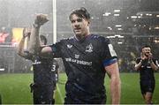 10 December 2023; Ryan Baird of Leinster celebrates after the Investec Champions Cup match between La Rochelle and Leinster at Stade Marcel Deflandre in La Rochelle, France. Photo by Harry Murphy/Sportsfile