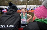 10 December 2023; Fionnuala McCormack of Ireland on after finishing fourth in the senior women's 9000m during the SPAR European Cross Country Championships at Laeken Park in Brussels, Belgium. Photo by Sam Barnes/Sportsfile