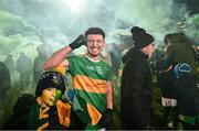 10 December 2023; Tiarnan Flanagan of Glen celebrates after the AIB Ulster GAA Football Senior Club Championship Final match between Glen of Derry, and Scotstown of Monaghan, at BOX-IT Athletic Grounds in Armagh. Photo by Ramsey Cardy/Sportsfile
